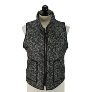 Wanna B  Zip Up Quilted tweed‎ small Vest